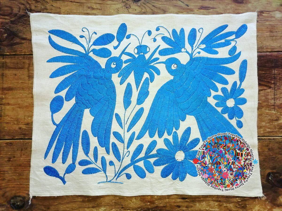 Lienzos de 43 x 34 cm Otomi bordado a mano
