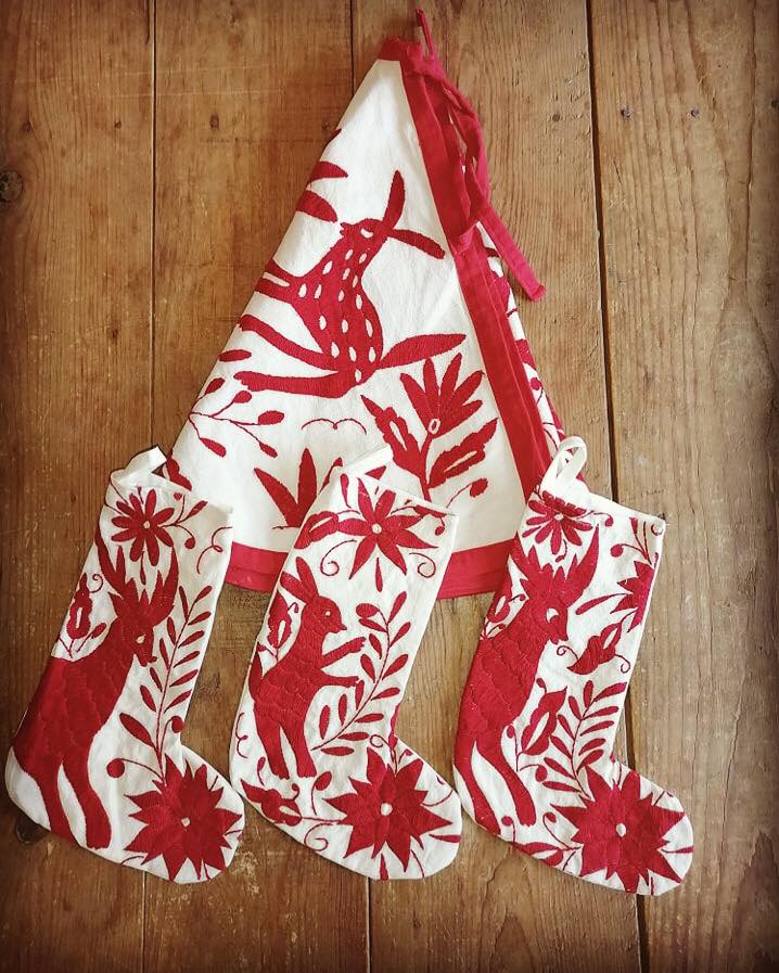 KIT Combo navideño Bordado a mano Otomí