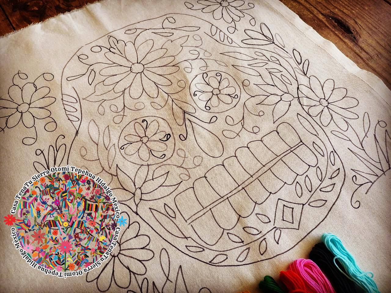 Kit de bordado calaverita de Todos Santos.