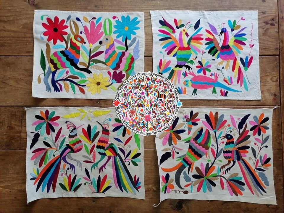 4 Lienzos Otomís Bordados a mano (Existencias similares)