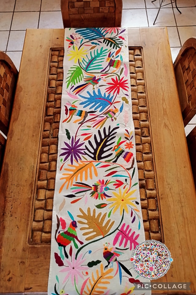 Camino de mesa Otomí multicolor 185 x 46 cm "bajo pedido"