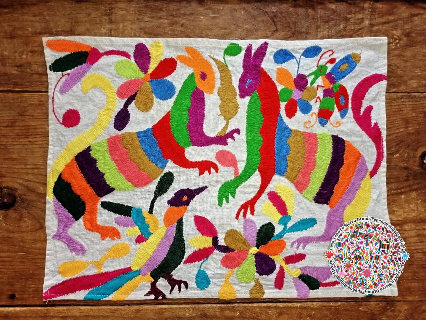 Set Otomí multicolor para mesa, 6 lugares