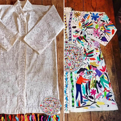 Kimono Otomí para bordar