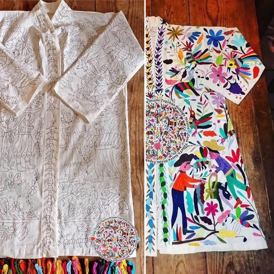 Kimono Otomí para bordar