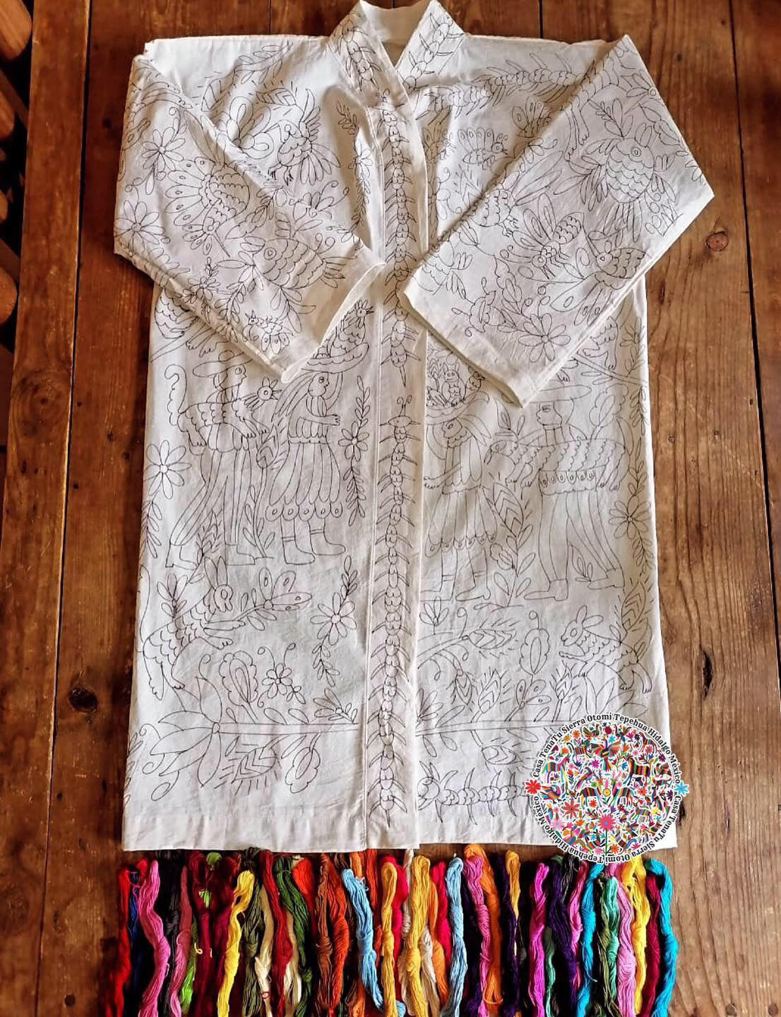 Kimono Otomí para bordar