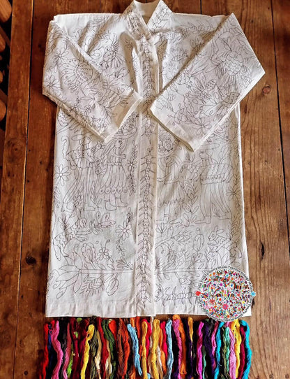 Kimono Otomí para bordar